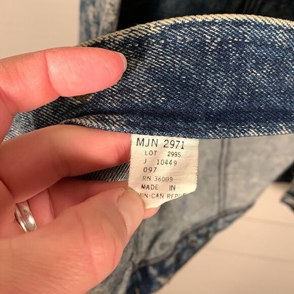 Vintages Calvin Klein denim acid washed trucker jacket mens size large - Picture 14 of 15